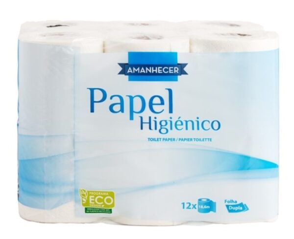 Papel Higiénico Folha Dupla Amanhecer Branco 12 Rolos