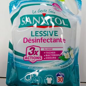 sanytol lessive desinfectante 3x actions 30 lavagem refil 1,5l