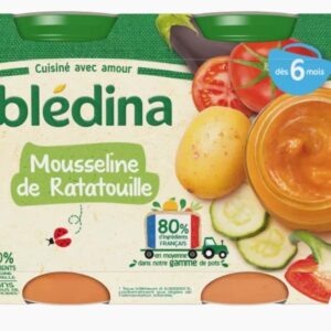 Pote para bebê a partir de 6 meses mousseline de ratatouille 2x200g - BLEDINA