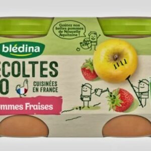 Compotas orgânicas de maçã e morango a partir dos 6 meses 2x130g - BLEDINA